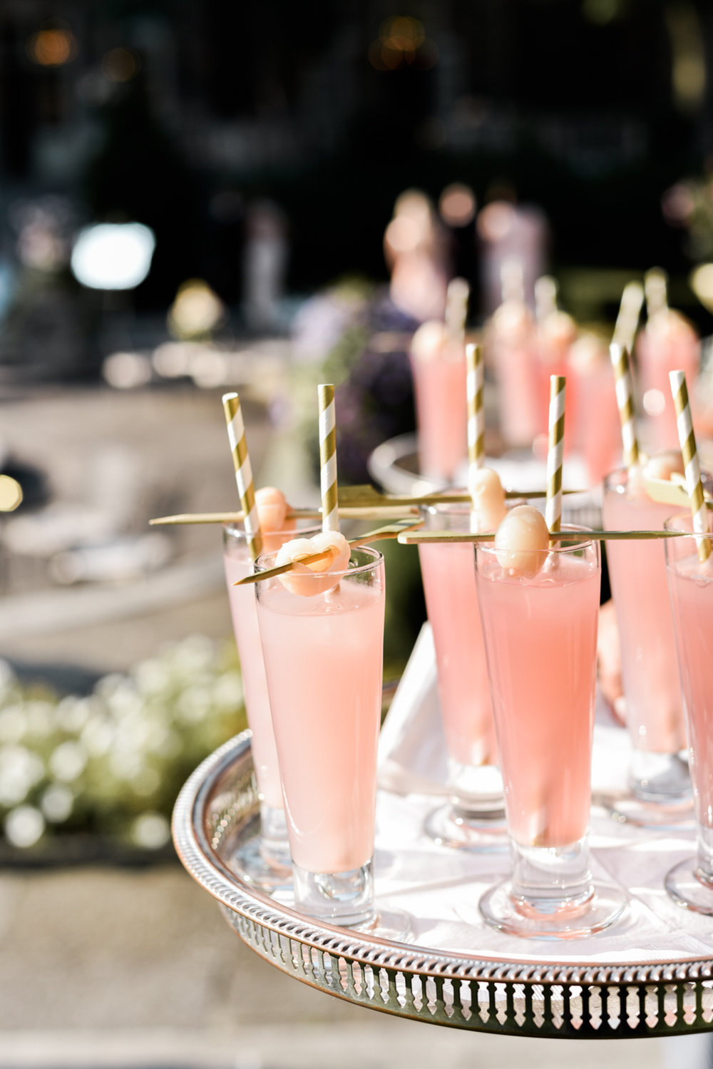 Pink leechee cocktails 