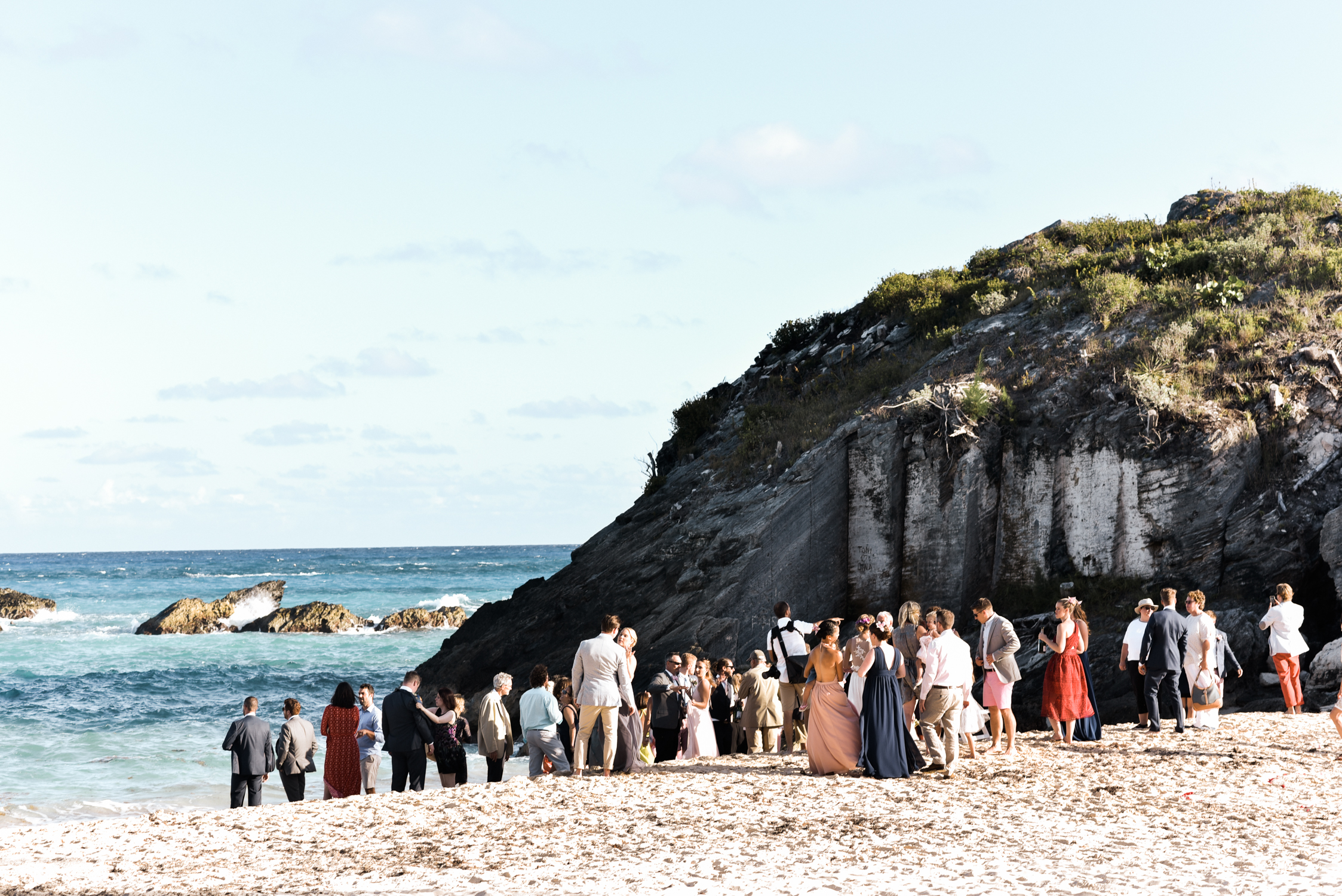 Destination wedding on a private beach in South Hampton Bermuda