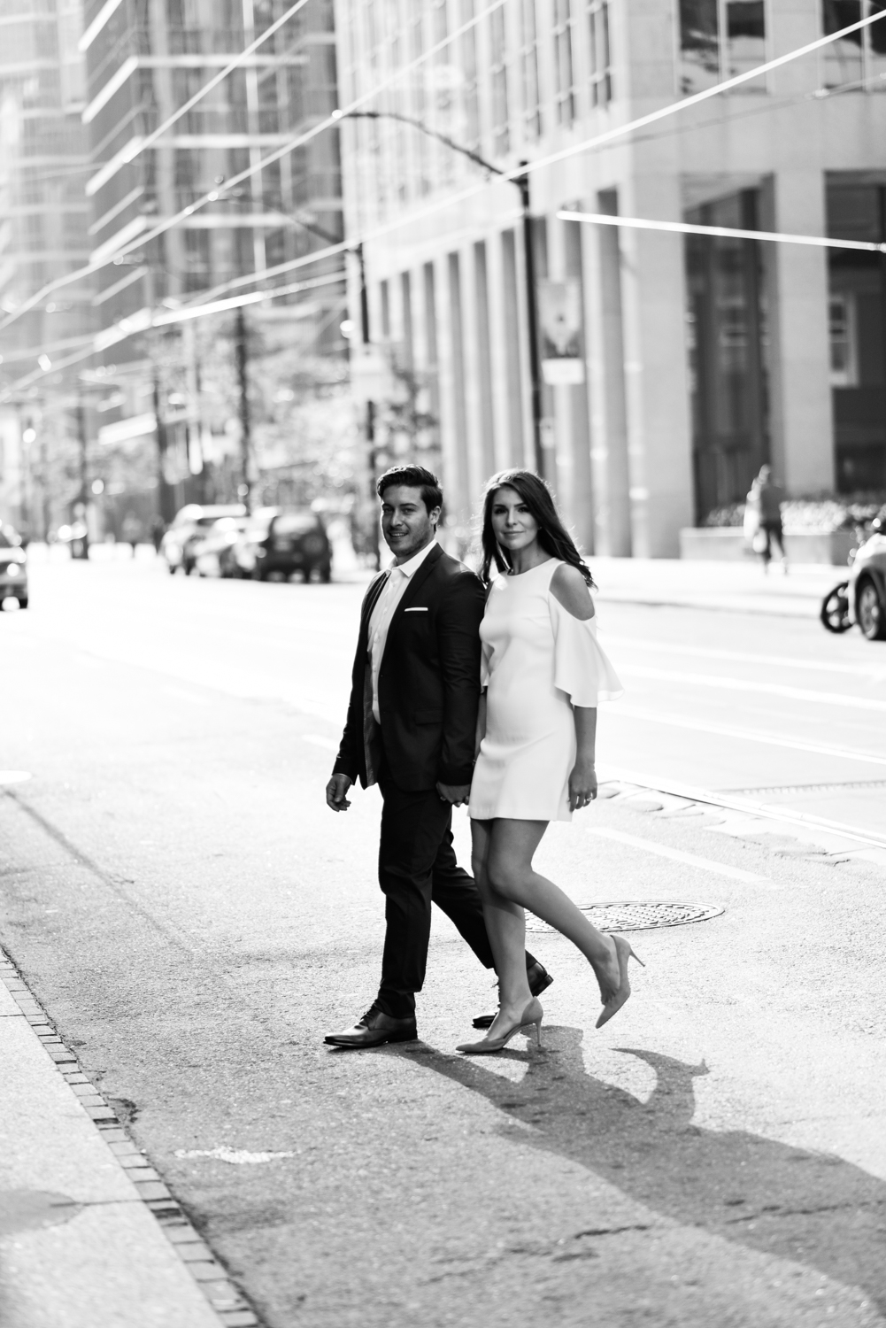 Toronto financial district engagement shoot
