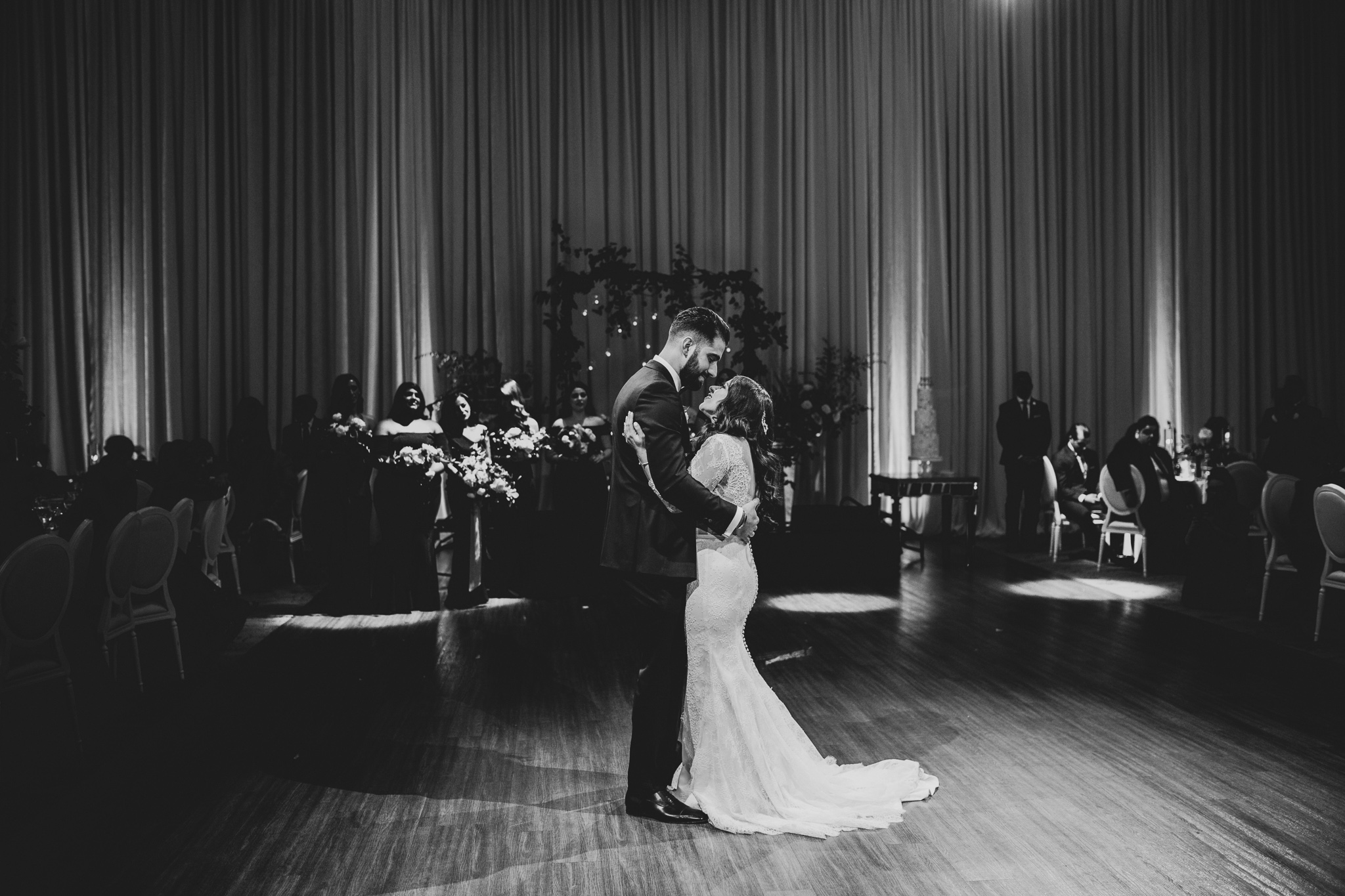 First dance in the ballroom of Chateau le Parc