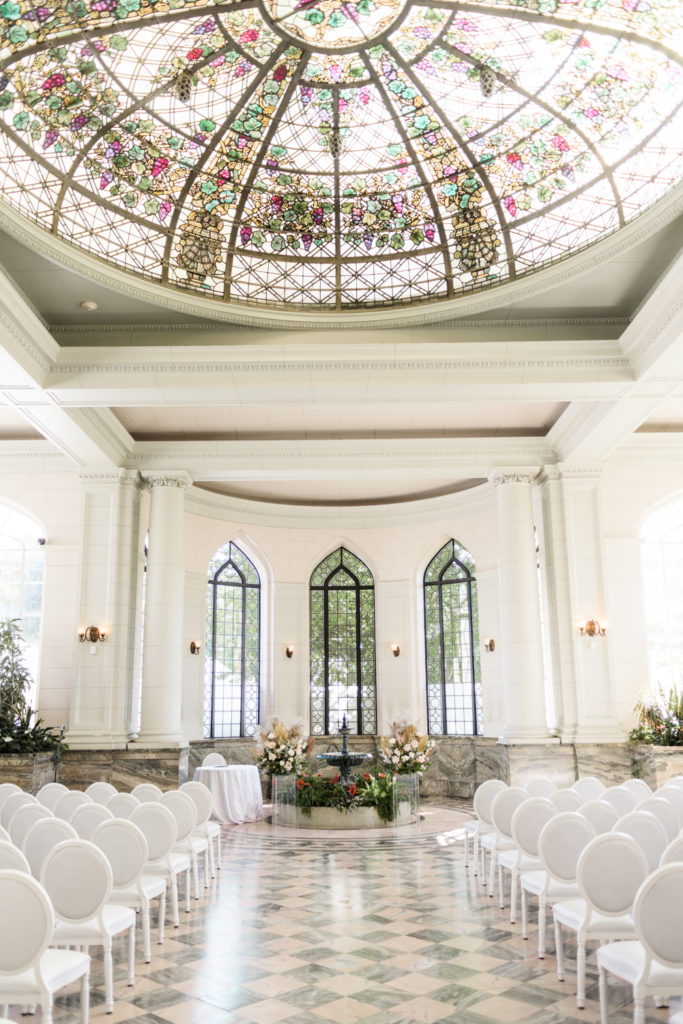 Casa Loma conservatory wedding photo