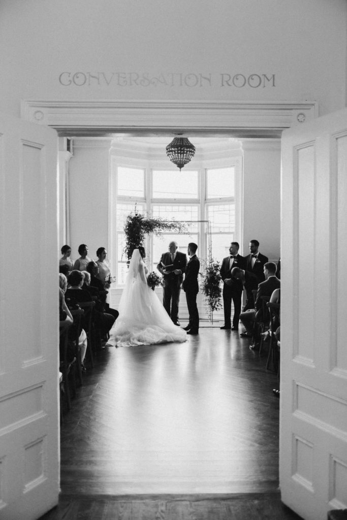 Wedding Ceremony in the conversation room at the Great Hall
