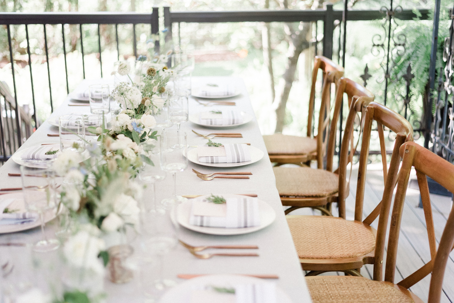 intimate wedding table scape